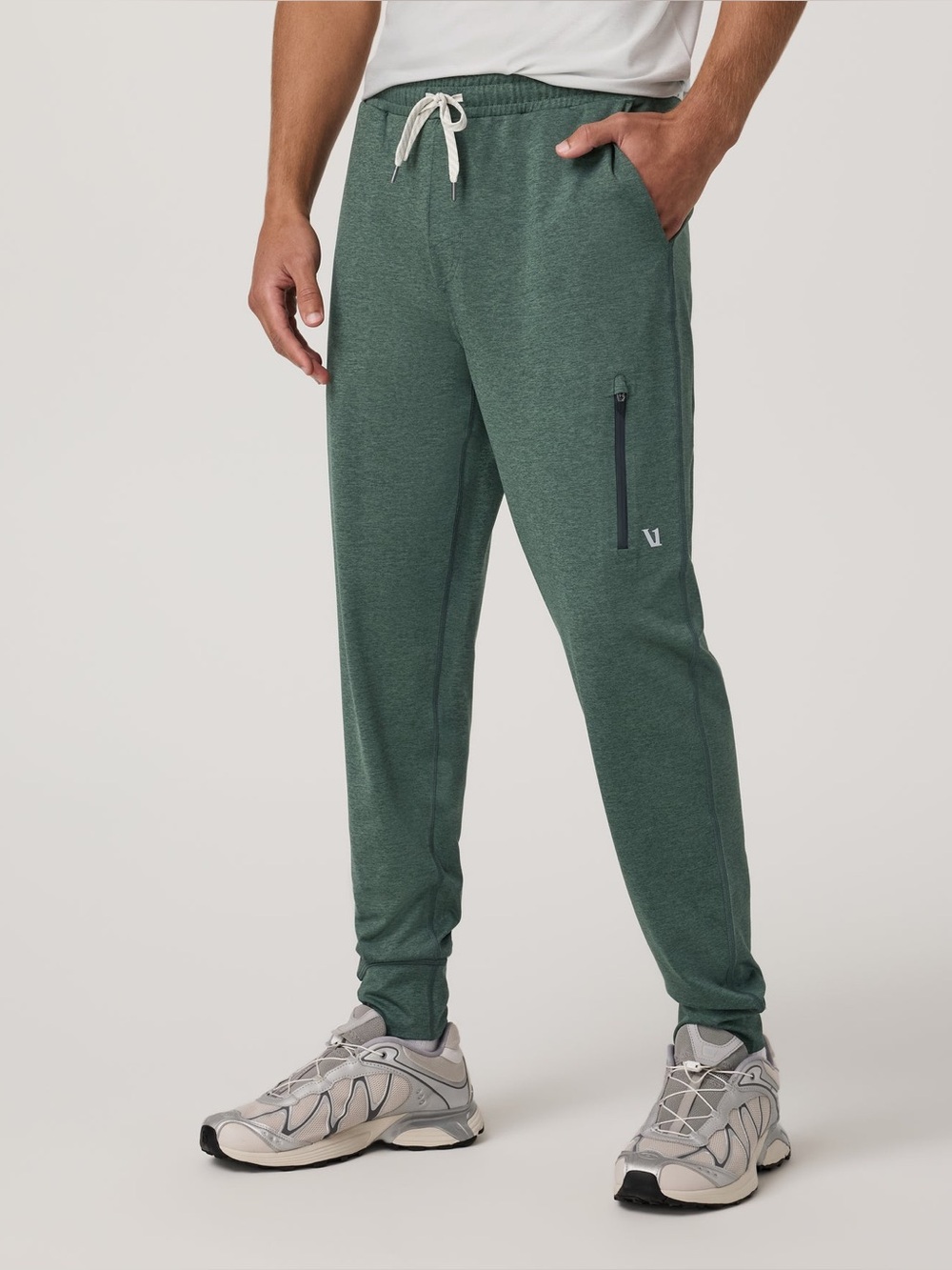 Vuori Men’s Sunday Performance Jogger Agate Green Heather Size Large Activewear